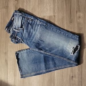 Silver Jeans Aiko Mid Bootcut Jeans Lined Distressed size 28/33